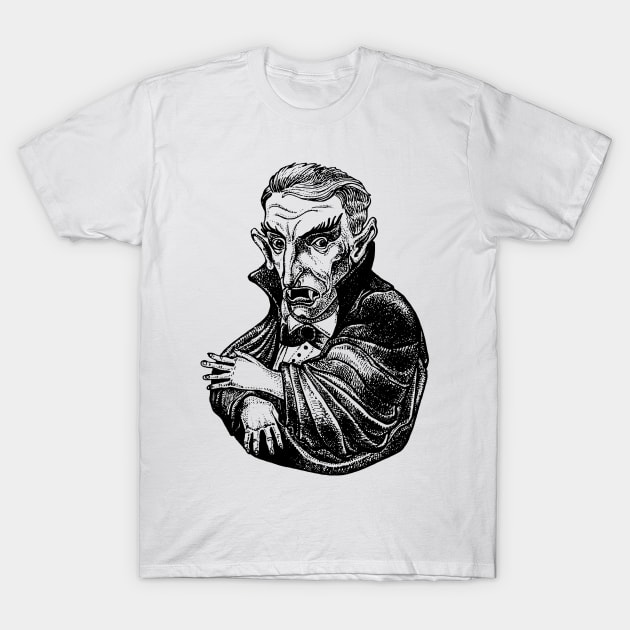 Count Dracula T-Shirt by Alekxemko